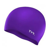 Шапочка для плавания TYR Long Hair Wrinkle Free Silicone Cap, Purple 510 (LCSL-510)