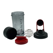 Шейкер із контейнером CASNO 600мл KXN-1199 чорно-червоний