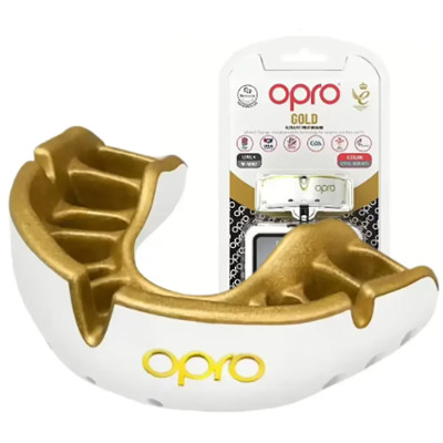 Капа OPRO Gold  для дорослих (11+)  White/Gold (art.102504005)