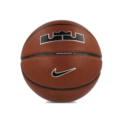 М'яч баскетбольний Nike ALL COURT 8P 2.0 L JAMES DEFLATED AMBER/BLACK/METALLIC SILVER/BLACK size 7