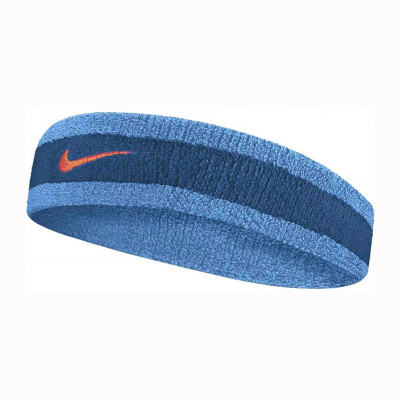 Повязка на голову NIKE SWOOSH HEADBAND MARINA/LASER BLUE/RUSH ORANGE OSFM Уни OSF