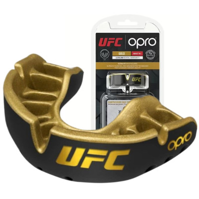 Капа OPRO Gold UFC  для дорослих  (11+) Black/Gold (art.102516001)