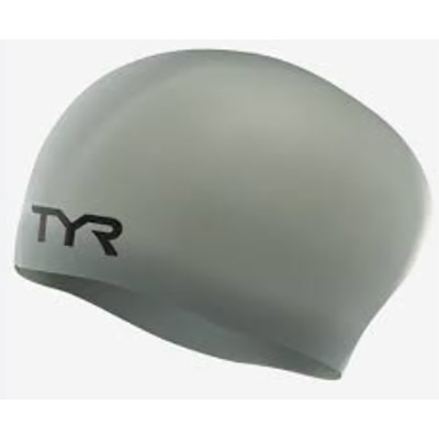 Шапочка для плавания TYR Long Hair Wrinkle Free Silicone Cap, Grey (LCSL-019)