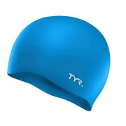 Шапочка для плавания TYR Long Hair Wrinkle Free Silicone Cap, Light Blue (LCSL-450)