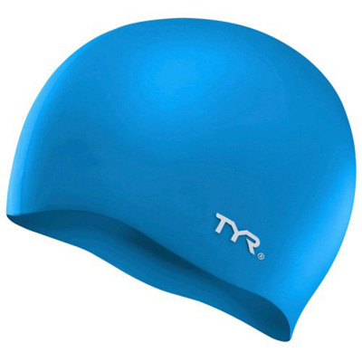 Шапочка для плавания TYR Wrinkle Free Silicone Swim Cap, Blue (420) (LCS-420)