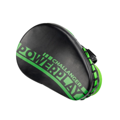 Лапи бокс. PowerPlay 3041 / PU / black / Green(пара)