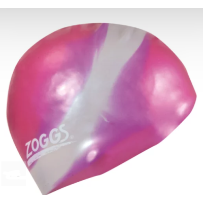 Шапочка для плавання  Zoggs Silicone Cap Multi Colour PINK/SILVER/306603
