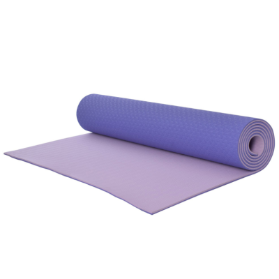 Коврик для фитнеса Ecofit MD9012 двухслойный TPE 1830*610*6мм - Фиолетовый + Светло-фиолетовый