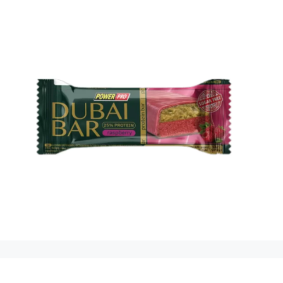 Бат. Power Pro DUBAI BAR малина протеїновий 25% БЕЗ ЦУКРУ, 50 г 