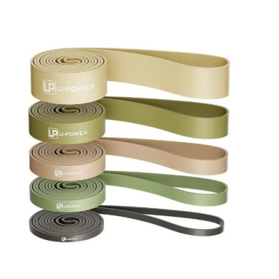 Резинові петлі для тренувань U-POWEX UP_1060 Pull up band set 5шт  (3.6-56.7kg) Olive