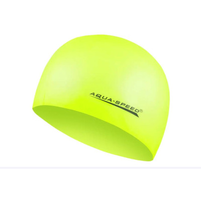 Шапочка для плавания Aqua Speed MEGA 100-18 желтая Уни OSFM