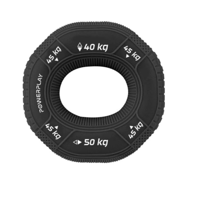 Эспандер кистевой силиконовый PowerPlay PP-4331 Hand Grip Hard 40-45-50 кг. Черный