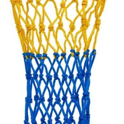 Сітка баскетбольна "ЕЛІТ", шнур діаметром 5 мм. (стандарт) синьо-жовта