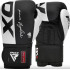 Боксерські рукавиці RDX F4 Boxing Sparring Gloves Hook & Loop WHITE/BLACK 12 унцій