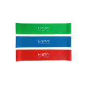 Набір резинок для фітнесу Meta Elastic bands Set of 3 pcs зелений, синій, червоний Уні 60х5 см