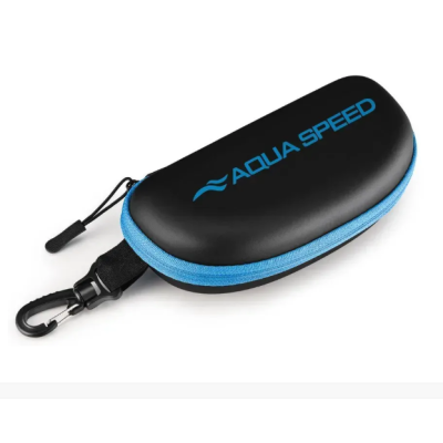 Чохол для окулярів Aqua Speed GOGGLE CASE 0097 чорний, блакитний Уні 7х19 см