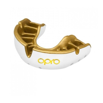 Капа OPRO Gold Braces під брекети доросла (вік 11+) White/Gold (art.102506004)