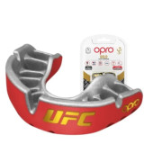 Капа OPRO Gold UFC взрослая (возраст 11+)  Red/Silver (art.102516002)