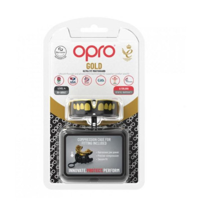 Капа OPRO Gold доросла (вік 11+)  Grillz Black/Gold (art.102504012)