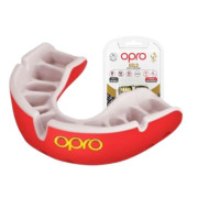 Капа OPRO Gold взрослая (возраст 11+) Red/Pearl (art.102504004)