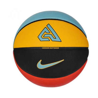 Мяч баскетбольный Nike ALL COURT 2.0 8P G ANTETOKOUNMPO DEFLATED черный/желтый/голубой/красный 07
