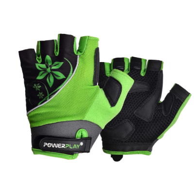Велорукавички жіночі PowerPlay 5281 A Зелені XS