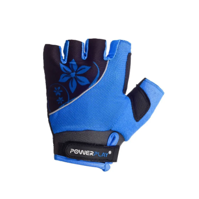 Велорукавички жіночі PowerPlay 5281 B Блакитні XS