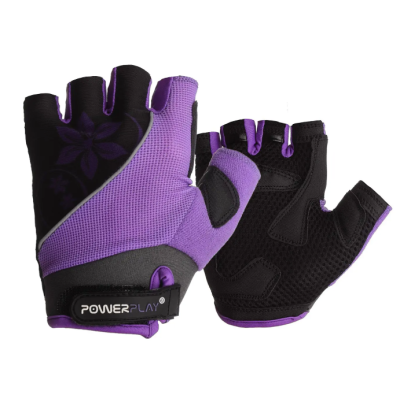 Велорукавички жіночі PowerPlay 5281 D Фіолетові XS