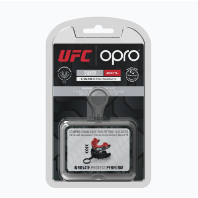 Капа OPRO Silver UFC доросла (вік 11+) Black/Red (ufc.102514001)