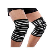 Бинти на коліна Power System PS-3700 Knee Wraps Grey/Black (пара)