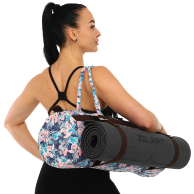 Сумка для йоги KINDFOLK Yoga bag SP-Sport FI-6969-5 рожевий-блакитний