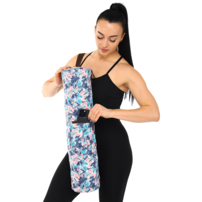 Сумка-чохол для йога килимка KINDFOLK Yoga bag SP-Sport FI-8365-2 рожевий-блакитний