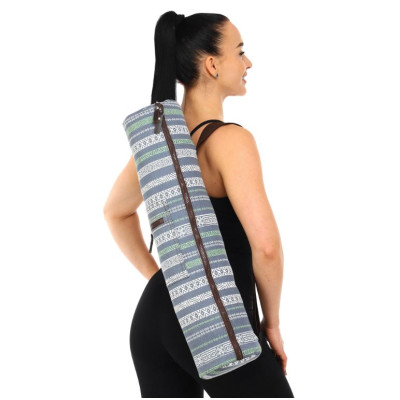 Сумка-чохол для йога килимка KINDFOLK Yoga bag SP-Sport FI-8365-3 сірий-синій