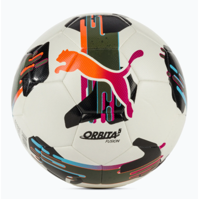 М'яч футбольний Puma Orbita 5 FUSION білий, чорний, болотний Уні 5