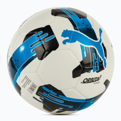 М'яч футбольний Puma Orbita 5 FUSION білий, чорний, синій Уні 5