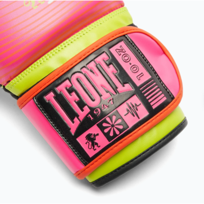 Боксерські рукавиці Leone GN313 WAVES Fuxia 10 унцій
