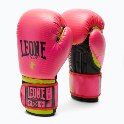 Боксерські рукавиці Leone GN313 WAVES Fuxia 10 унцій