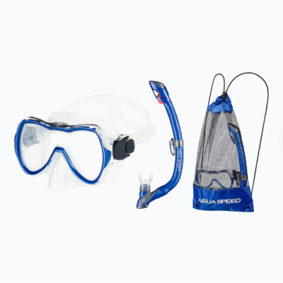 Набір маска і трубка Aqua Speed AURA + EVO 9945 блакитний Діт One Size