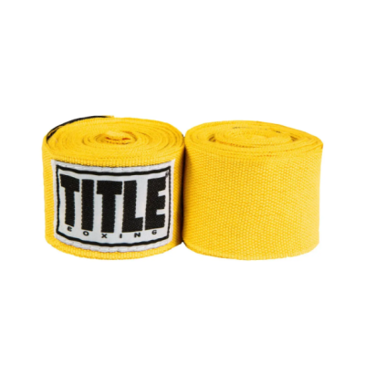 Бинти для боксу TITLE Boxing Mexican Style 180" Gold (4.5м.)