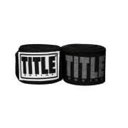 Бинти для боксу TITLE Boxing Power-Flex Elite 180" Black (4.5м.)