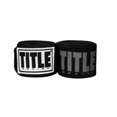 Бинти для боксу TITLE Boxing Power-Flex Elite 180" Black (4.5м.)