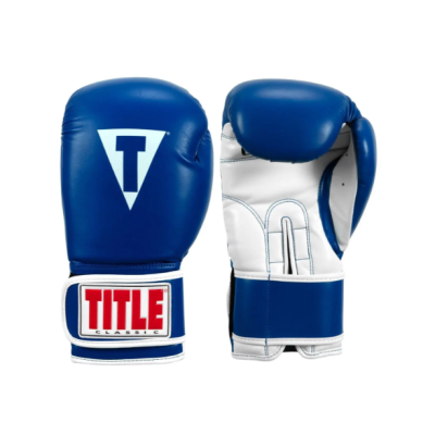 Боксерські рукавиці TITLE Classic Pro Style 3.0 Blue/White 12 oz