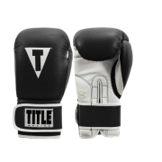 Боксерські рукавиці TITLE Boxing Pro Style Leather Gloves3.0 Black/White 14 oz