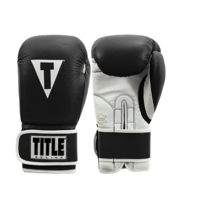 Боксерські рукавиці TITLE Boxing Pro Style Leather Gloves3.0 Black/White 14 oz