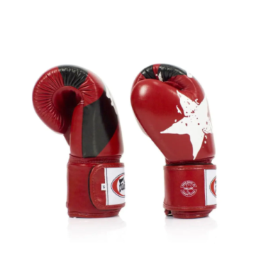 Боксерські рукавиці Fairtex BGV1 Nation Print Red 10 унцій