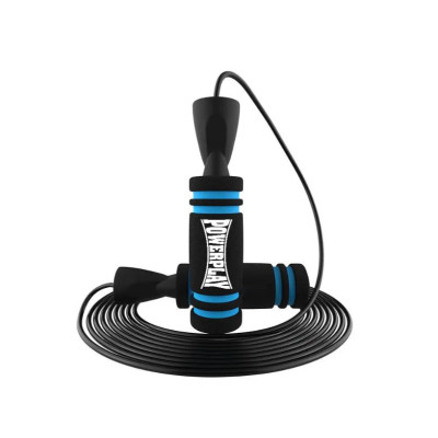 Скакалка скоростная PowerPlay 4213 Jump Rope Черно/Синяя 3м
