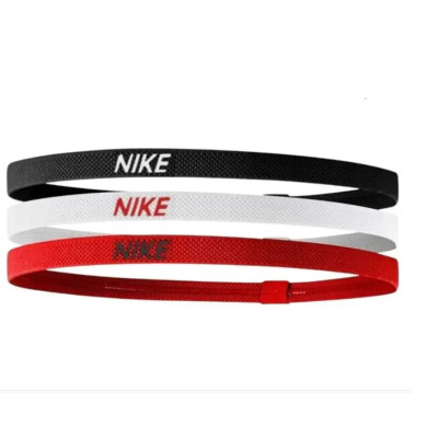 Пов'язка на голову Nike Headbands 2.0 3PK чорний, білий, червоний Уні One Size - ціна за 1 шт.