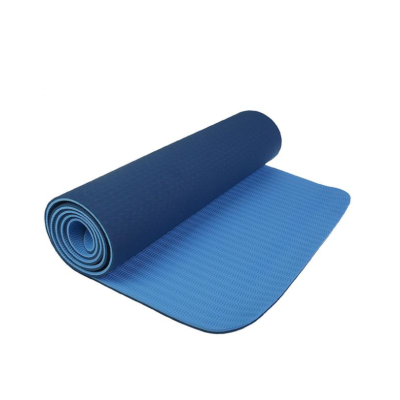 Килимок для фітнесу Ecofit MD9012 двошаровий TPE 1830*610*6мм - Темно-синій+синій