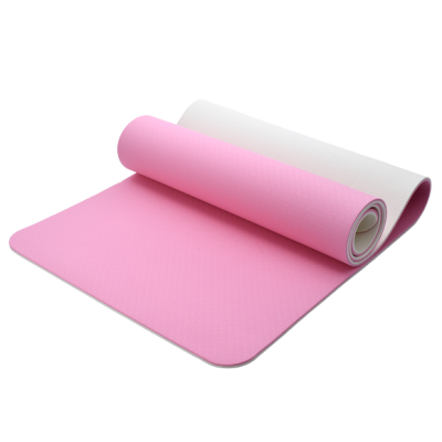 Килимок для фітнесу Ecofit MD9012 двошаровий TPE 1830*610*8мм - Рожевий + світло-рожевий