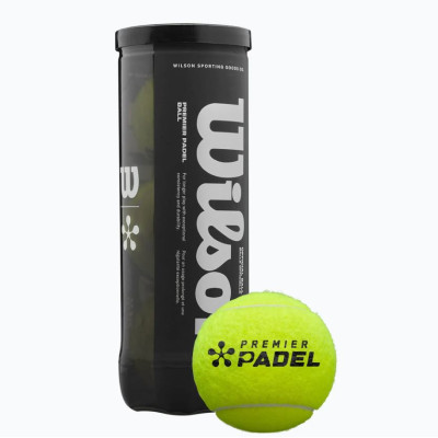 М'ячі для падел тенісу Wilson PREMIER PADEL 3 BALL CAN YEL